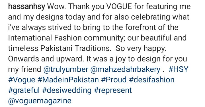 HSY Featured In Vogue Magazine