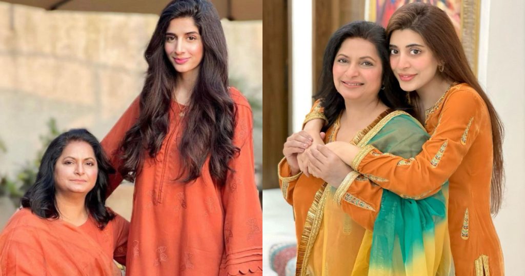 Urwa And Mawra's Beautiful Pictures With Their Mom