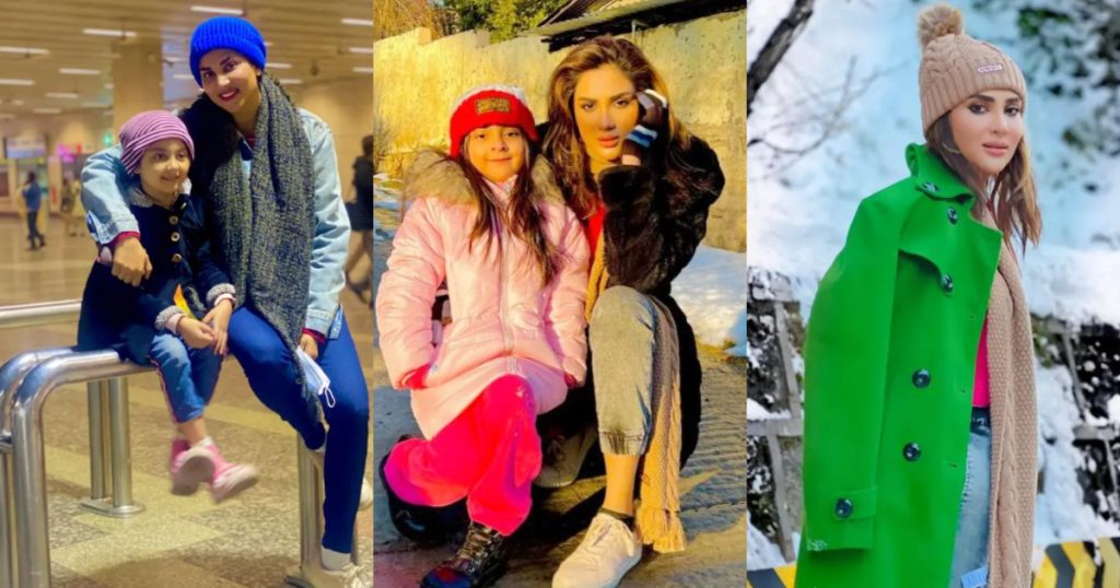 Beautiful Clicks Of Fiza Ali And Daughter Faraal From Nathiagali