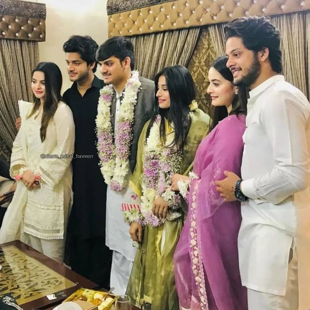 Pictures from Aiman Khan & Minal Khan Brother's Baat Pakki