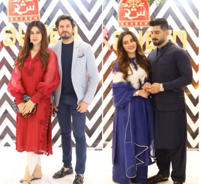 Aiman And Muneeb At The Store Launch In Lahore