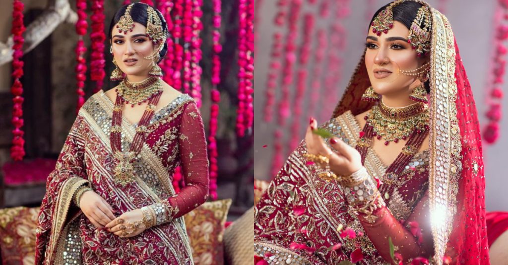 Sarah Khan Nails Elegance In Her Latest Bridal Shoot | Reviewit.pk