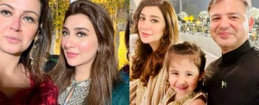 Aisha Khan with her Husband And Daughter Spotted at a Recent Wedding