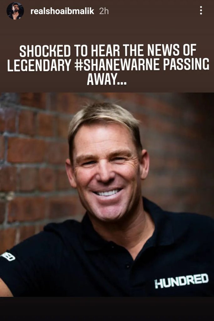 Pakistani Celebrities Extend Condolences On Shane Warne's Untimely Death