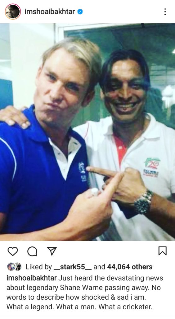 Pakistani Celebrities Extend Condolences On Shane Warne's Untimely Death