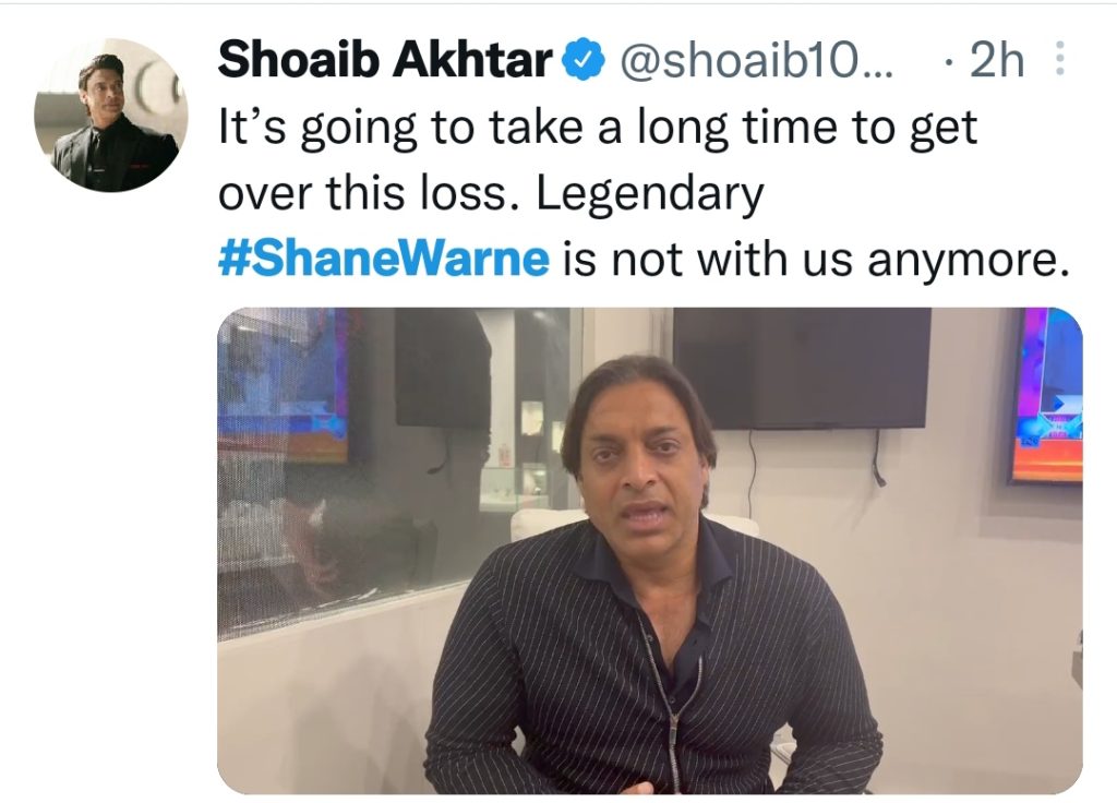 Pakistani Celebrities Extend Condolences On Shane Warne's Untimely Death