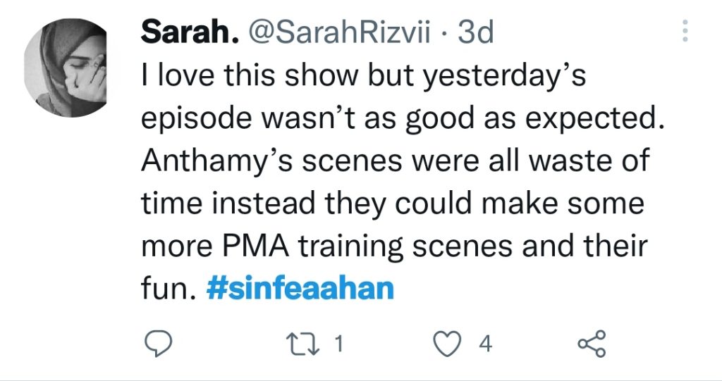 Public is Not Happy with Sinf e Aahan’s Script