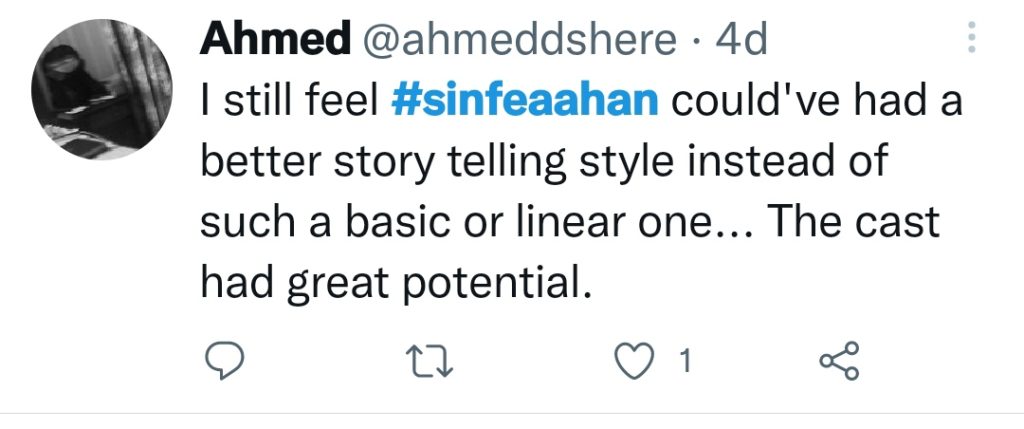 Public is Not Happy with Sinf e Aahan’s Script