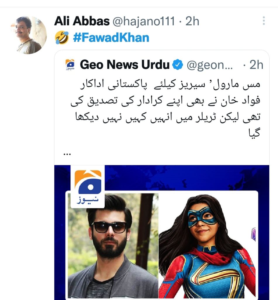 Public Debate on Fawad Khan's Absence From Ms Marvel Trailer