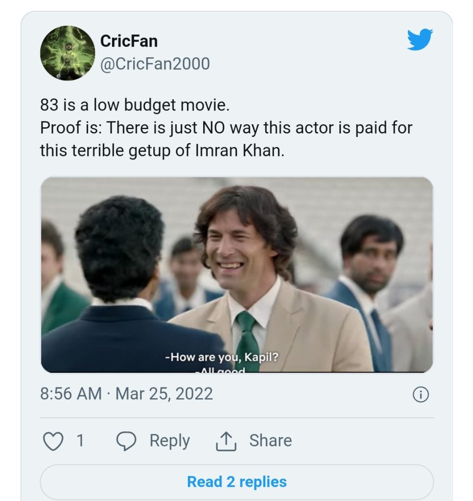 Pakistanis React to Imran Khan's Character From Ranveer Singh's Movie 83