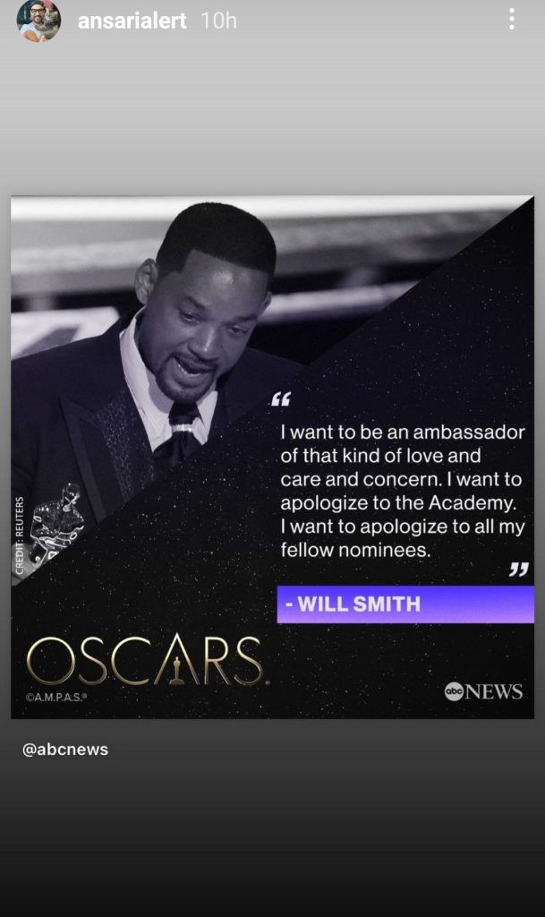 Pakistani Celebrities on Will Smith Slapping Chris Rock Live In Oscars