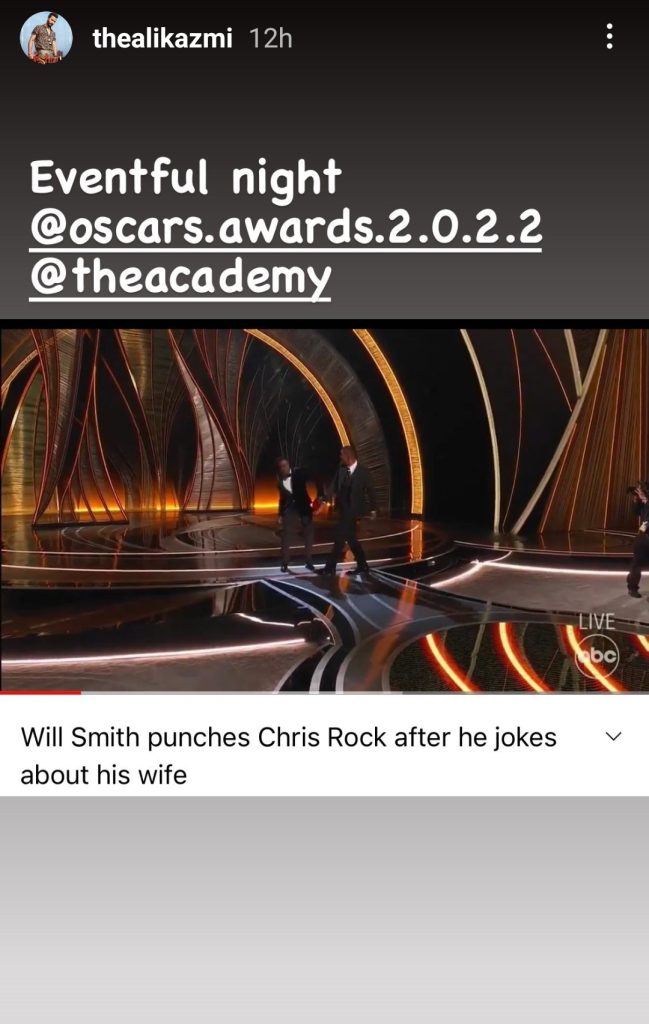 Pakistani Celebrities on Will Smith Slapping Chris Rock Live In Oscars