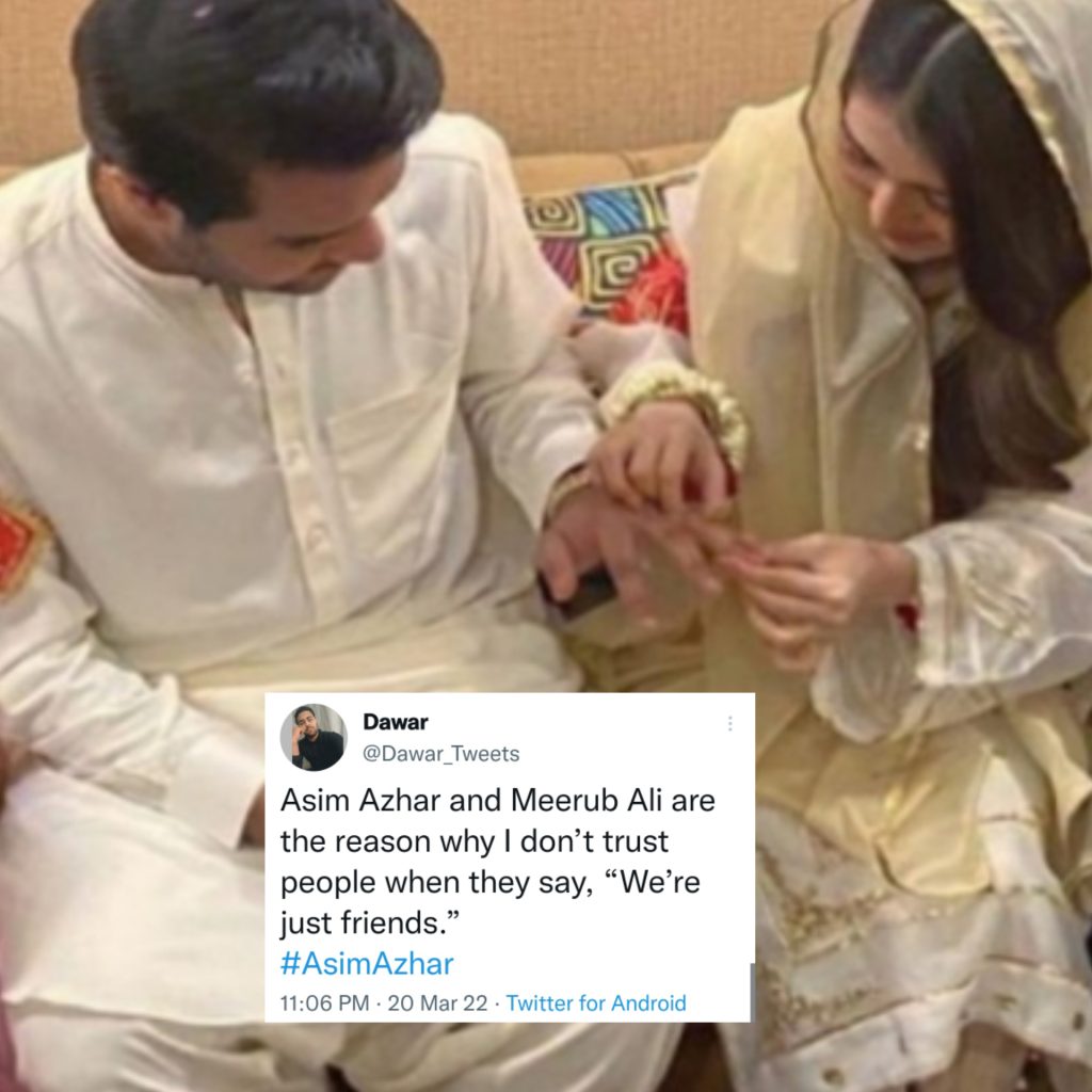 Asim Azhar and Merub Ali Engagement - Funny Memes