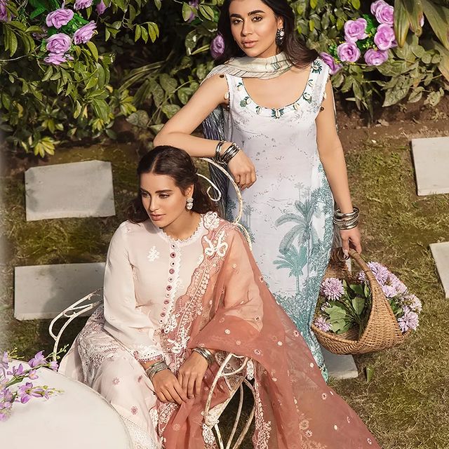 Cross Stitch Lawn Collection'22 Featuring Iqra Aziz