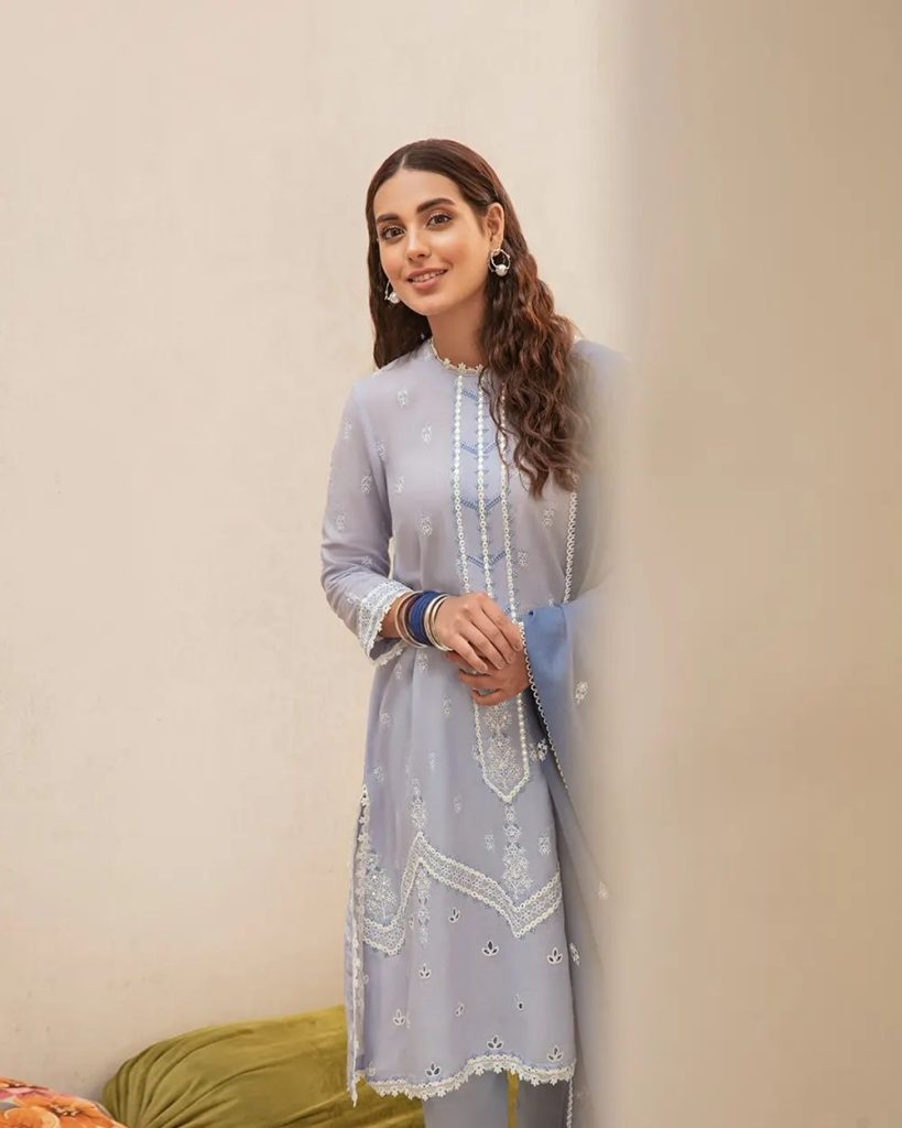 Cross Stitch Lawn Collection'22 Featuring Iqra Aziz