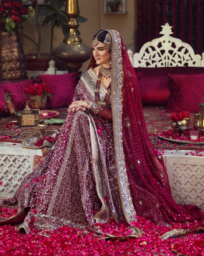 Sarah Khan Nails Elegance In Her Latest Bridal Shoot | Reviewit.pk