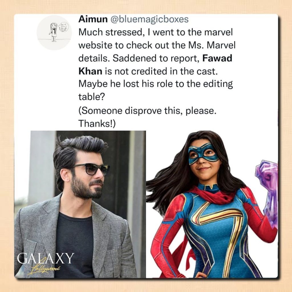 Public Debate on Fawad Khan's Absence From Ms Marvel Trailer