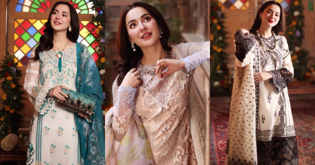 Hania Aamir Is A Stunner In Sable Vogue Lawn Collection 2022