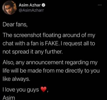 Asim Azhar's Clarification on Calling Merub Ali His Sister