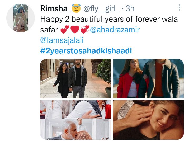 Ahad And Sajal Remain Silent While Fans Celebrate Their Second Wedding Anniversary