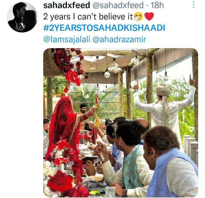 Ahad And Sajal Remain Silent While Fans Celebrate Their Second Wedding Anniversary