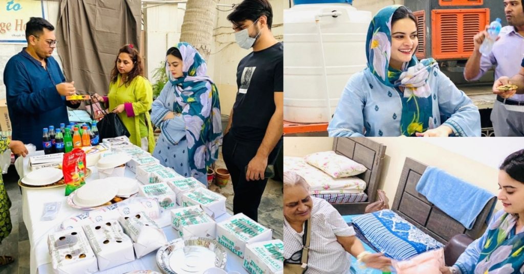 Minal Khan and Ahsan Mohsin's Iftar With Old Age Home Residents