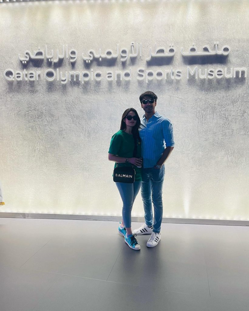 Aiman Khan and Minal Khan Visit 3-2-1 Qatar Olympic and Sports Museum