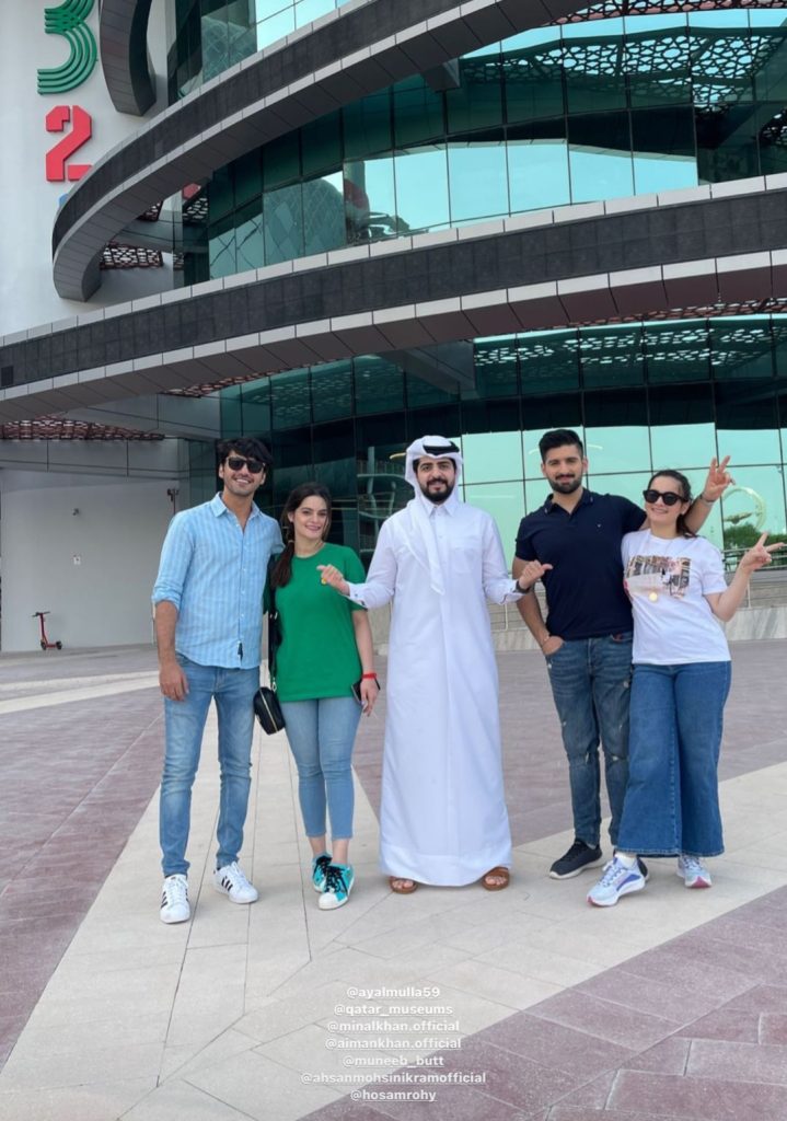 Aiman Khan and Minal Khan Visit 3-2-1 Qatar Olympic and Sports Museum