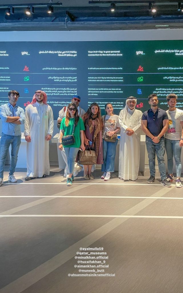 Aiman Khan and Minal Khan Visit 3-2-1 Qatar Olympic and Sports Museum