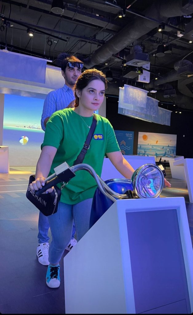 Aiman Khan and Minal Khan Visit 3-2-1 Qatar Olympic and Sports Museum