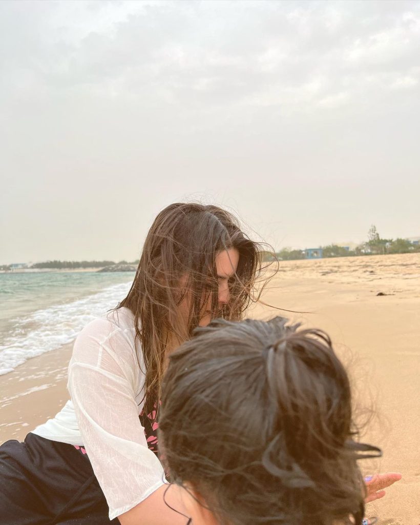 Aiman Khan and Minal Khan Pictures From Salwa Beach Resort Doha