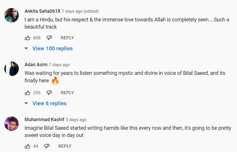Bilal Saeed’s Latest Track “Allah Hoo” - Public Reaction