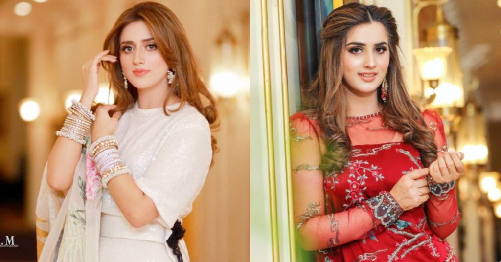 Tiktok Star Jannat Mirza And Alishba Anjum At Their Sisters Engagement Reviewitpk