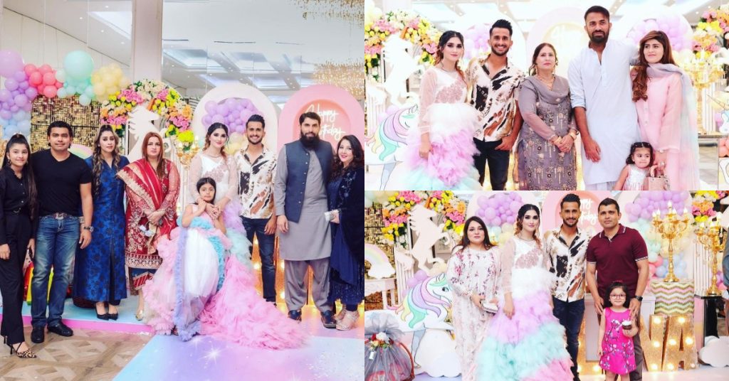 Famous Cricketers And Their Families At Hassan Ali's Daughter's Birthday