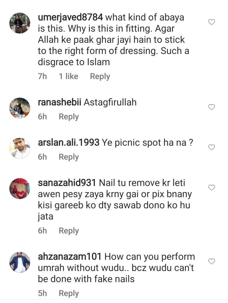 Public Criticism on Humaima Malick's Modelling Poses Infront Of Khana Kaaba