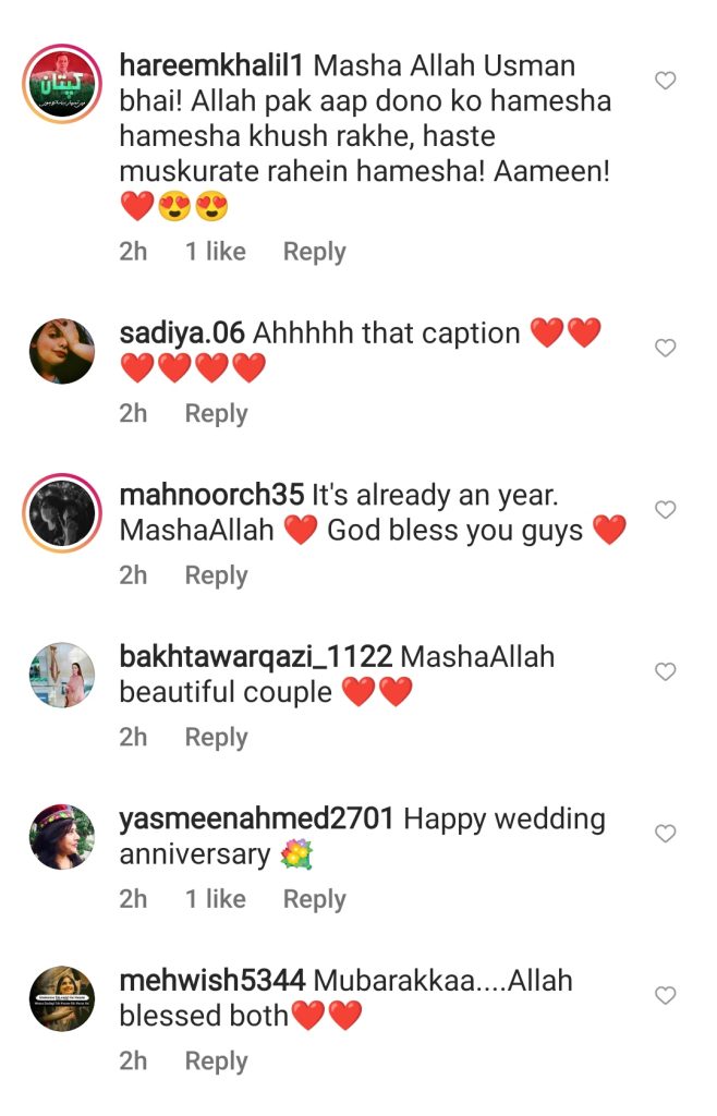 Usman Mukhtar celebrates marriage anniversary