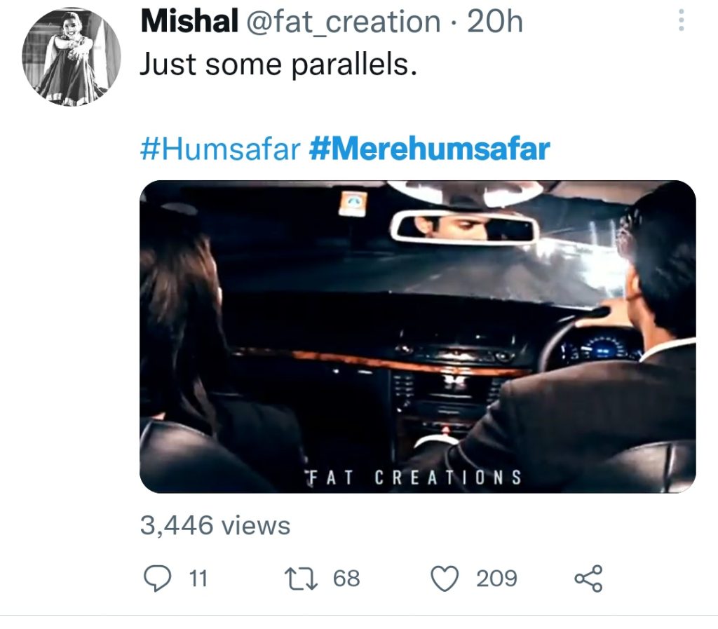 Mere Humsafar Copies Viral Humsafar Scene - Tweets