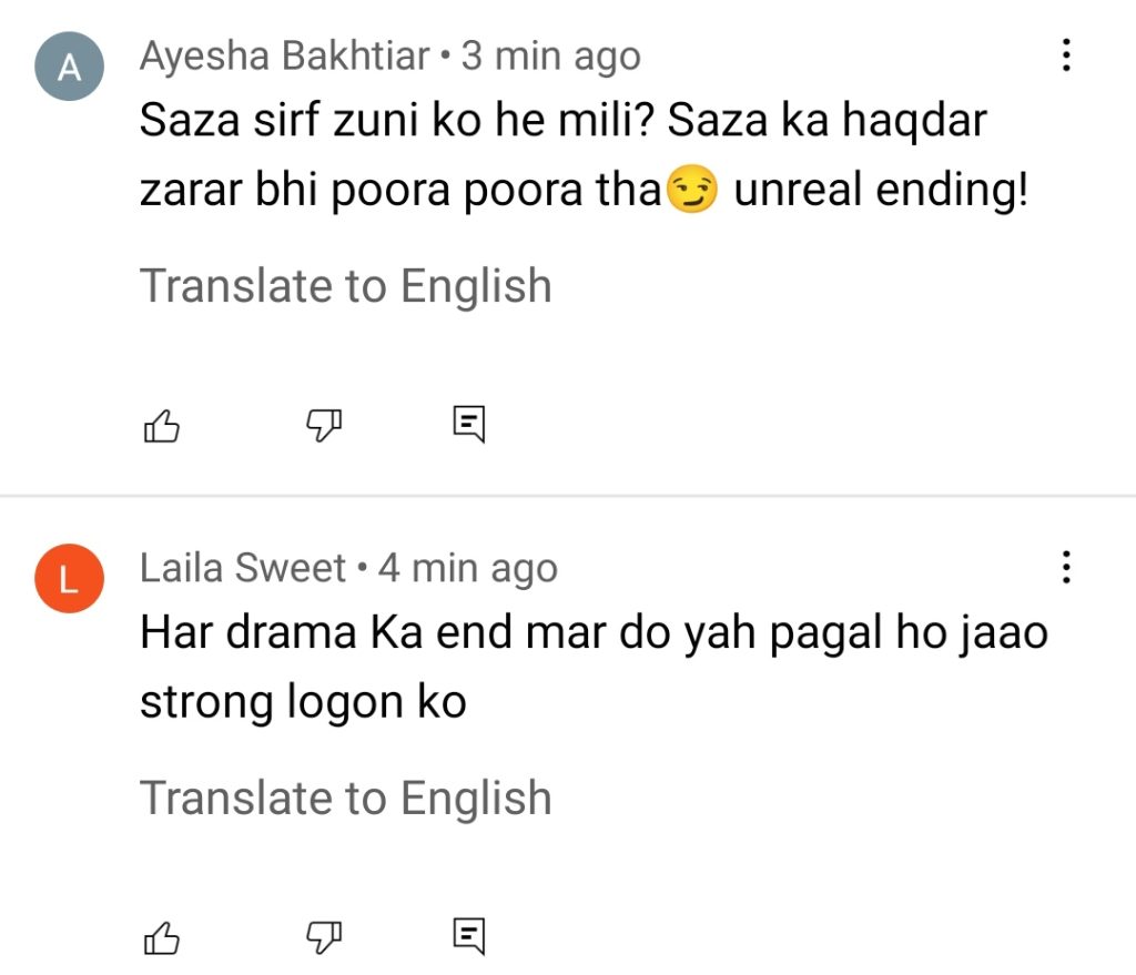 Amanat Drama Last Episode Public Reaction