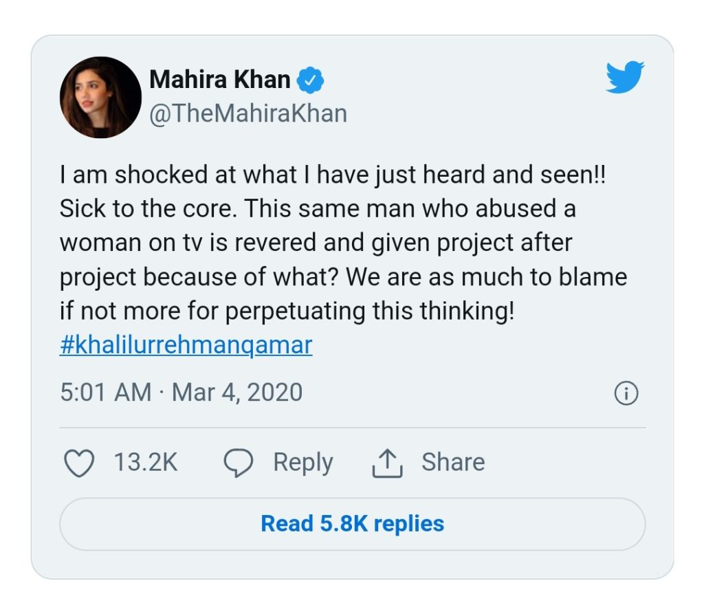 Khalil Ur Rehman Qamar's Hateful Statement About Mahira Khan