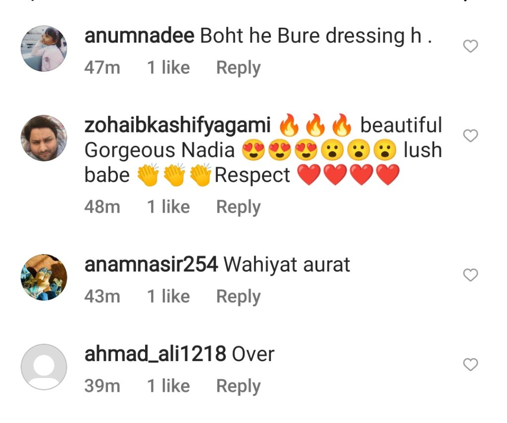 Public Strongly Disapproves Nadia Hussain's Outfit