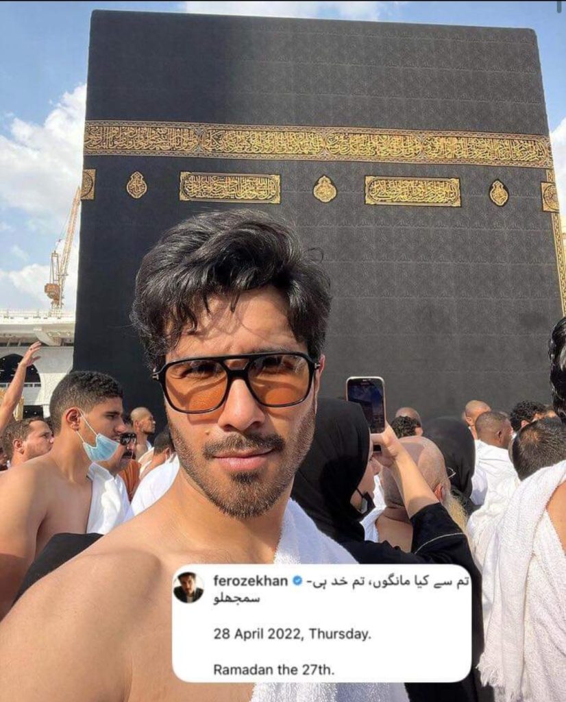 Netizens React To Feroze Khan Posing in Front of Khana Kaaba