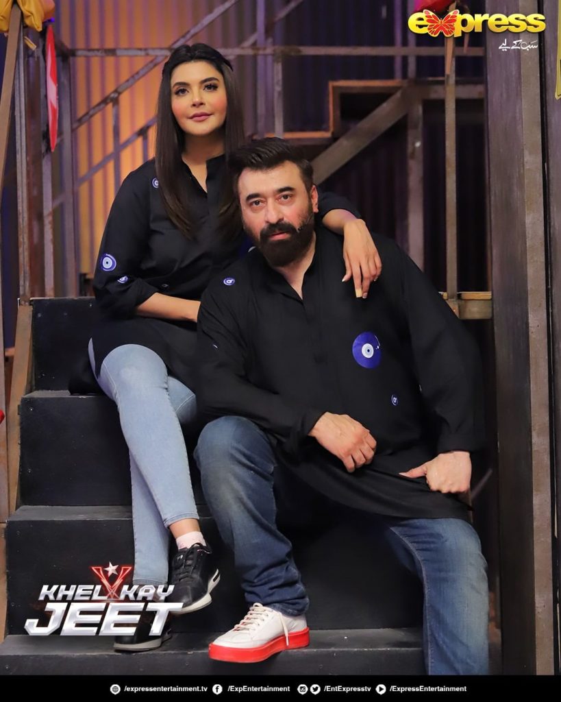 Neelam Muneer, Nida Yasir And Yasir Nawaz's Pictures From "Khel Kay Jeet"