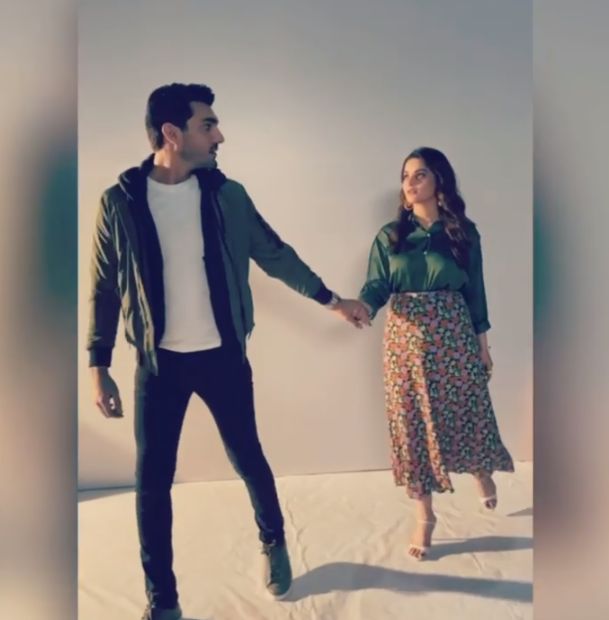 Behind The Scenes Pictures Of Minal Khan And Ahsan Mohsin's Urduflix Project