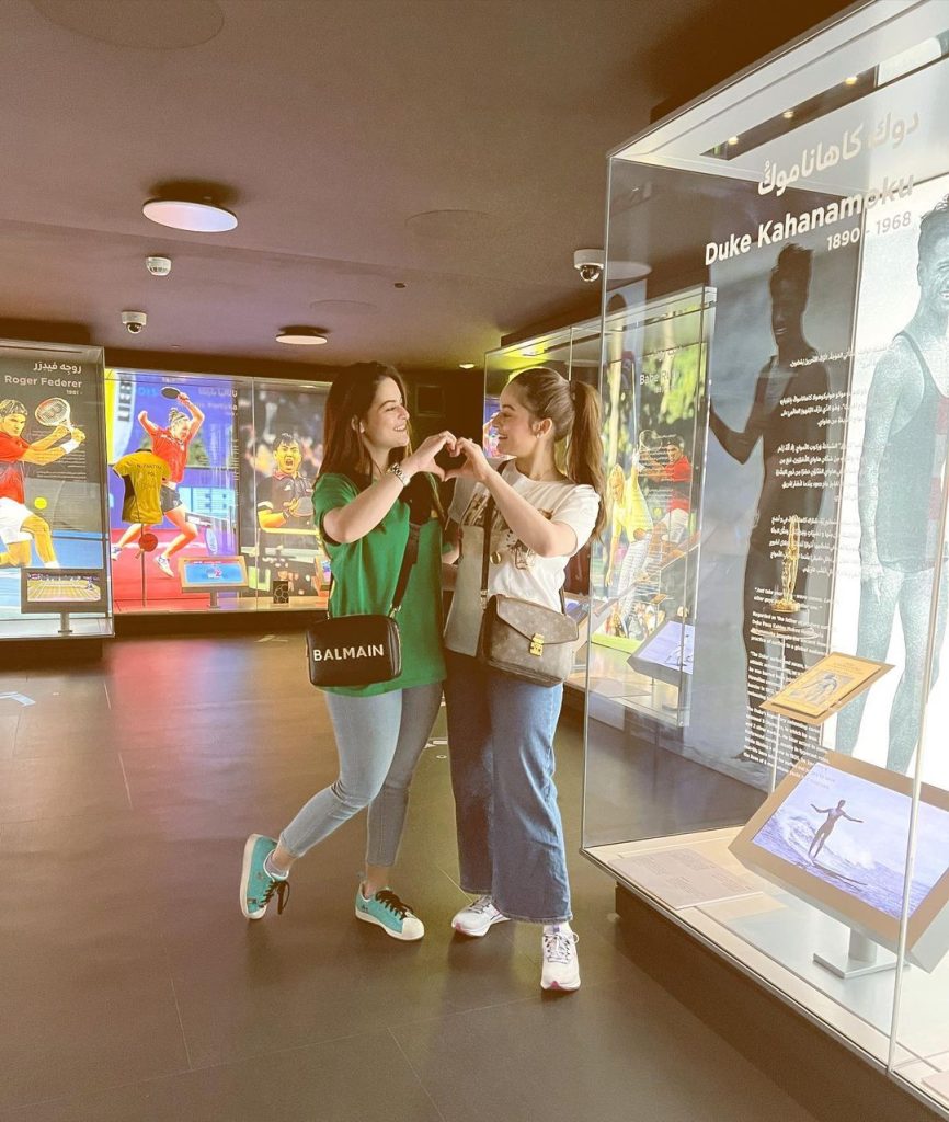 Aiman Khan and Minal Khan Visit 3-2-1 Qatar Olympic and Sports Museum