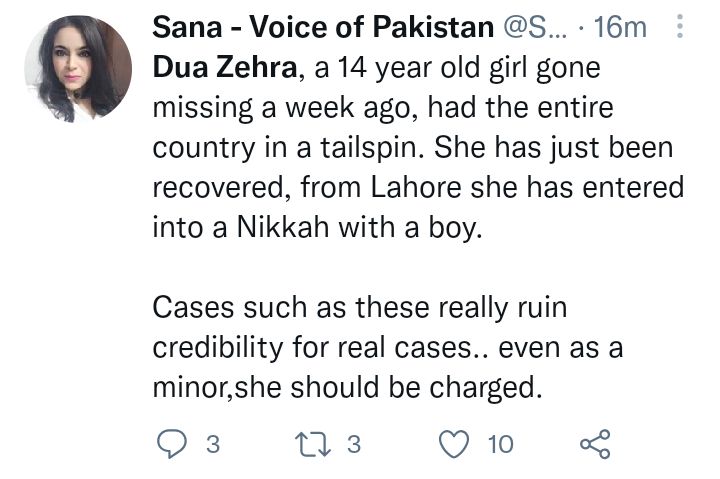 Netizens React After Dua Zehra Found In Lahore