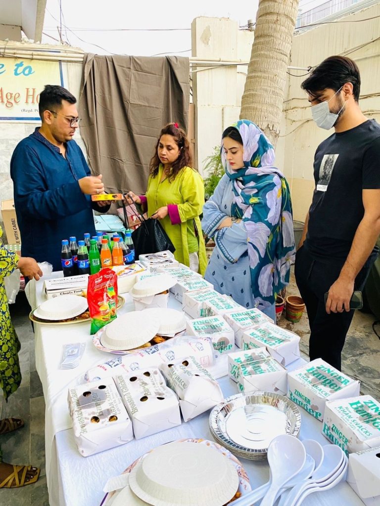 Minal Khan and Ahsan Mohsin's Iftar With Old Age Home Residents