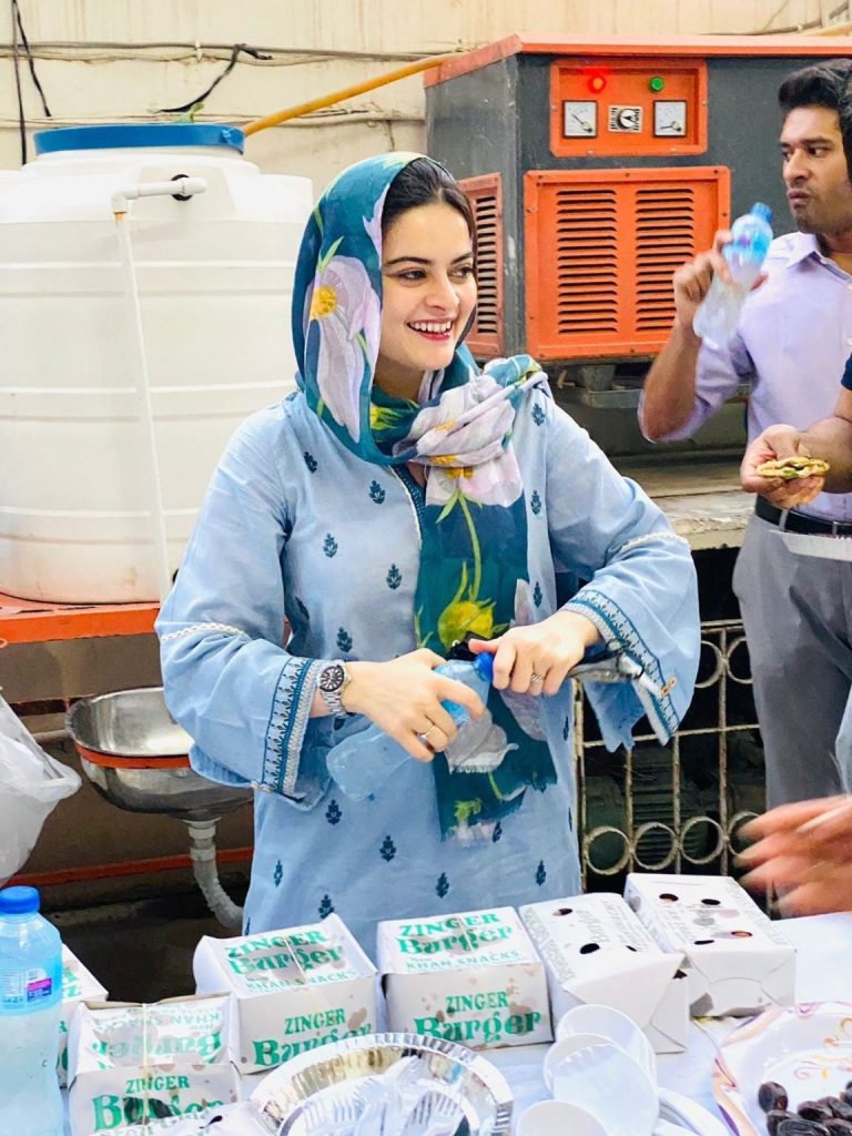 Minal Khan and Ahsan Mohsin's Iftar With Old Age Home Residents