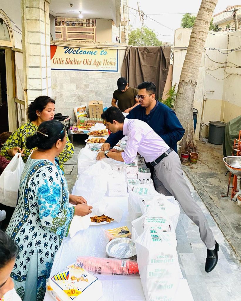 Minal Khan and Ahsan Mohsin's Iftar With Old Age Home Residents