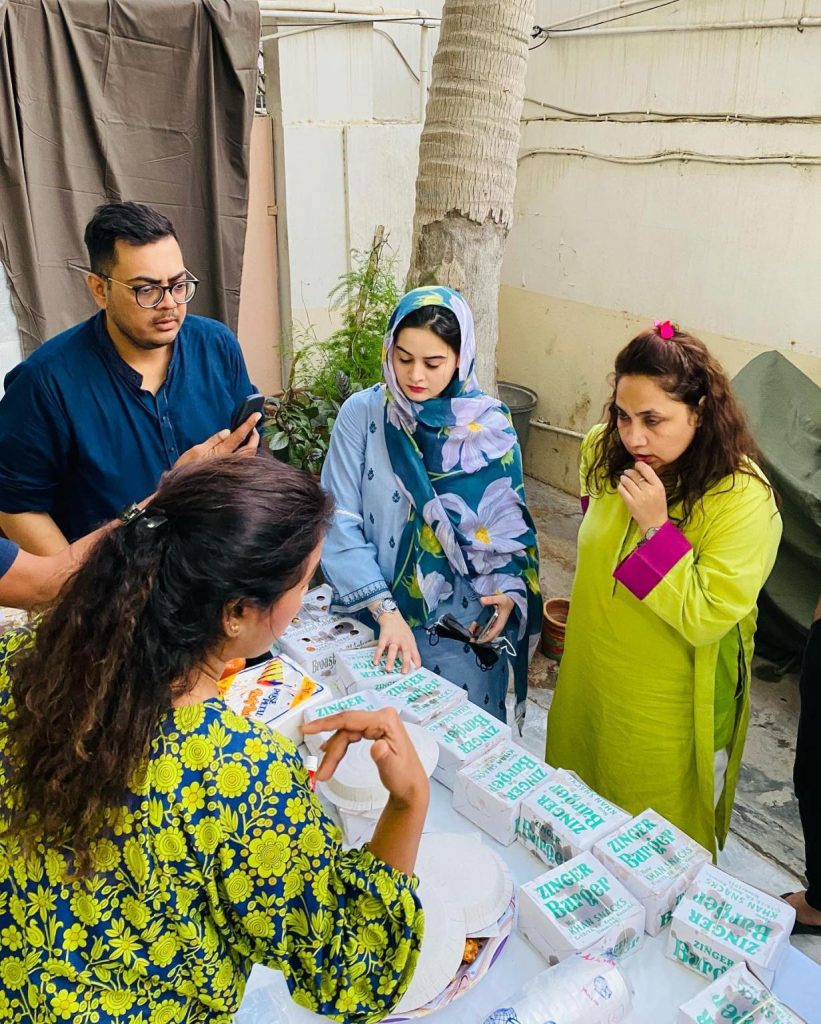 Minal Khan and Ahsan Mohsin's Iftar With Old Age Home Residents