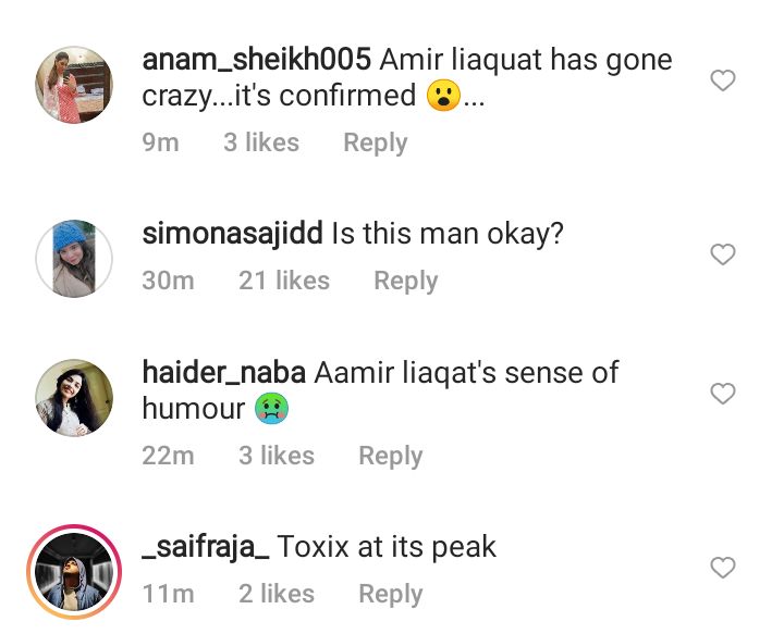 Aamir Liaquat Takes A Dig At Ex-Wife Tuba Anwar